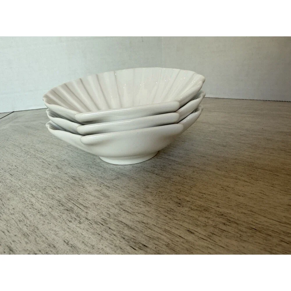 Revol La Porcelain Stamped Seashell Pieces Plate 1970s‎ French Vintage Set Of 3